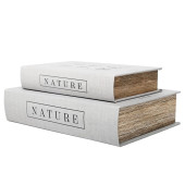 Nature Decorative Book Storage Boxes – Set of 2 
